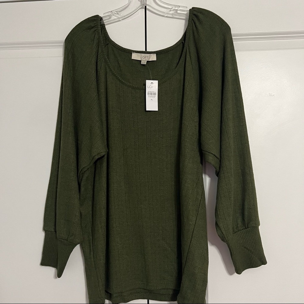 LOFT olive green top